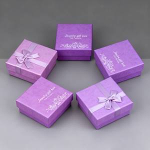 Individuelles Logo Kleine Schmuck-Geschenkbox <span class=keywords><strong>2</strong></span>-teilig Basis und Deckel Papierbox für Ringe Ohrringe Halsketten Luxus-Schmuckaufbewahrungsboxen - Product Image 5