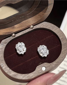 High Quality Luxury Moissanite <b>Stud</b> <b>Earrings</b> For Women Classic Solitaire Style Fine Jewelry For Gift And Daily Wear - Product Image 3