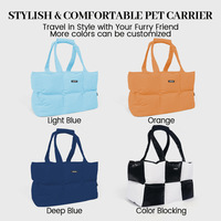 Sac de transport transfrontalier pour animaux de compagnie (chats et chiens) – Ultra-léger, respirant, confortable, en polyester, pour femmes