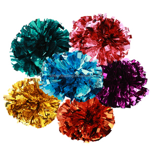 Icheerobics Dance Team Cheer Fantaisie Pom Pom Personnalisé Professionnel Cheerleader Pom Pom Avec Feuille Métallique <span class=keywords><strong>Deux</strong></span> Couleurs Mixtes - Product Image 3