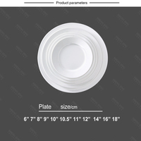 Fabricants d'assiettes en céramique personnalisées Assiette ronde blanche en porcelaine pour restaurant Assiettes en porcelaine