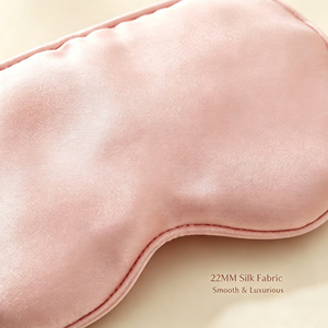 22Mm 100% Mulberry Silk <b>Sleep</b> <b>Mask</b> Adjustable Elastic Strap Natural Blackout Soft Eye Cover for Travel Night Rest Gift - Product Image 2