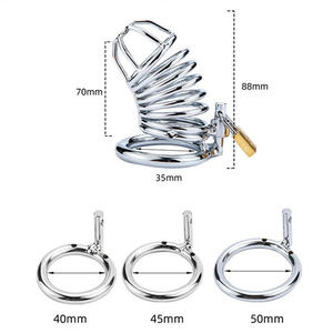 Classico gallo gabbia dispositivo di castità maschile per gli uomini prodotto del sesso - Product Image 2