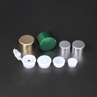 Capuchon à vis en aluminium et plastique avec bouchon intérieur d'étanchéité pour l'emballage de flacons cosmétiques