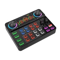 Carte son V8S Live Sound Card BM800 avec micro cantilever dédié pour podcast mobile, batterie 300-500 mAh