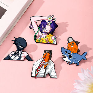 Emaille zinklegering anime-stijl schattig cartoonfiguur pin-stijlvolle badge verzamelbaar cadeau voor anime-enthousiasten & kledingdecoratie - Product Image 4
