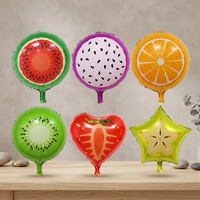 Watermeloen Oranje Aardbei Fruitvormige Folieballon Set Zwevend 18 Inch voor Kinder Verjaardagsfeest Kinderdag Decoratie