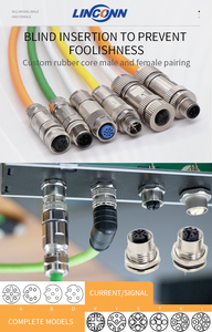 <span class=keywords><strong>M12</strong></span> conector elétrico 2 ~ 12 pinos macho fêmea opções um B D L X codificado IP67 impermeável blindado para o sensor de automação industrial - Product Image 5