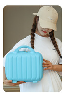 Vente en gros de trousse de maquillage de voyage en PP rigide, nouvelle mode, imperméable, colorée, sac à main unisexe, boîte de rangement pour maquillage avec fermeture éclair