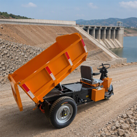 Camion benne électrique hydraulique à basculement automatique, mini-transporteur à 3 roues pour le transport de matériaux dans les allées minières étroites