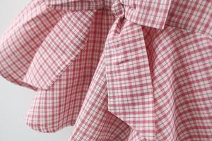 ชุดวันเกิดเด็กน่ารัก ชุดเดรสลายสก็อตสำหรับเด็กผู้หญิงจากจีน - Product Image 5