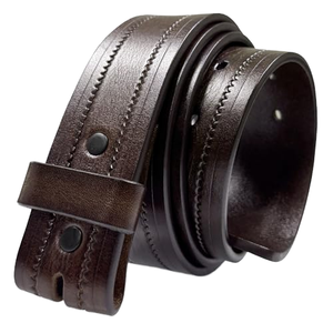 Nuevo Cinturón Casual de Cuero Vacuno Negro Marrón con Hebilla de Aleación de Cierre Automático, Duradero e Impermeable, Estilo Sencillo para Hombre - Product Image 1