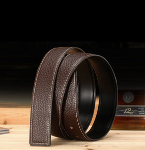 En gros à la mode homme ou <span class=keywords><strong>femme</strong></span> en cuir véritable sangles de <span class=keywords><strong>ceinture</strong></span> <span class=keywords><strong>sans</strong></span> <span class=keywords><strong>boucle</strong></span> - Product Image 1