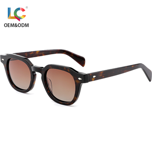 Vendita calda occhiali da sole OEM ODM Gafas De <span class=keywords><strong>Sol</strong></span> De Lujo UV 400 polarizzati occhiali da sole con montature Vintage rotonde in acetato per uomo donna - Product Image 1