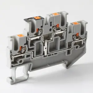 New model 13mm push-in terminal block UJ6-2.5/2x2-PV with mounting rail for electrical isolation