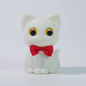 Veilleuse LED portable en silicone souple en forme de chat mignon 2026 pour chambre d'enfant, lampe d'ambiance RVB colorée rechargeable par USB pour chambre de bébé - Product Image 6