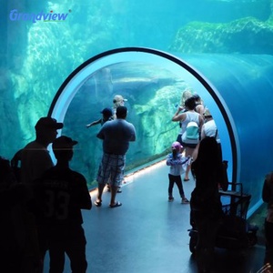 Fabricant de tunnels d'aquariums en acrylique transparents, <span class=keywords><strong>grand</strong></span> format, sur mesure, de luxe, avec panneau transparent moulé courbé à usage unique <span class=keywords><strong>pour</strong></span> fenêtre sous-marine - Product Image 1