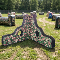Bunker camouflage gonflable en PVC commercial de 0,6 mm, barrière tactique pour paintball, gel blaster et laser tag