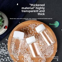 Bouteille en plastique PET vide, ronde, transparente, à large ouverture, de 15 à 300 ml, pour liquides, poudres solides, pilules, appâts de pêche, conteneur d'échantillons étanche
