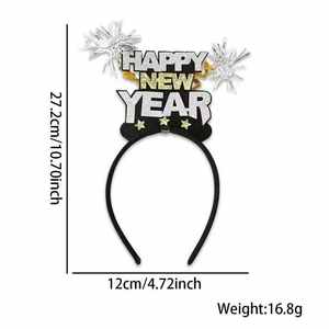 Pafu 2025 Nouvel An <span class=keywords><strong>Eve</strong></span> Party Favors Or et Argent Étoile Bandeau Glitter Tinsel Paillettes Étoile Bonne Année Bandeau - Product Image 5