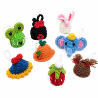 Leuke handgehaakte kleine dierenmuts Cartoon dier Fruit Hamster Hoofddeksels Mini-kostuum Foto rekwisieten Accessoires voor Hamster Guinea
