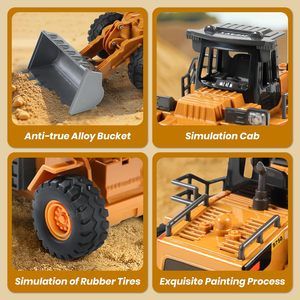 Chargeur frontal Dwi Dowellin <span class=keywords><strong>Rc</strong></span>, chargeur à pelle en alliage, tracteur, véhicule de construction pour garçons de 3 à 12 ans - Product Image 3