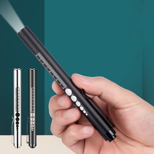 AL senter medis USB perawat lampu pena dengan pengukur murid penggaris hangat lampu kuning lampu LED pena ujian perawatan - Product Image 4