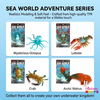Jouets de la série Belinda Sea Animals, jouets écologiques en TPR, modèles de la faune marine, jouets éducatifs cognitifs, jouets en forme d'animaux marins doux pour soulager le stress