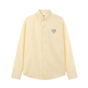 Chemise habillée de luxe pour <span class=keywords><strong>homme</strong></span> en coton à manches longues, style polo, avec motif cœur brodé, respirante, style parisien populaire, collection printemps - Product Image 6