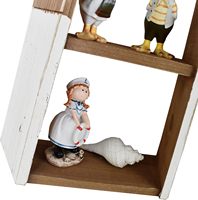 Étagère murale flottante phare rustique, décoration nautique côtière, art mural, organisateur de rangement pour chambre et salle de bain