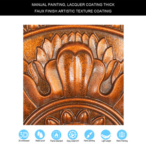 Paneles de pared en relieve 3D modernos para techos de PVC de estaño falso impermeables para hoteles y casas públicas cobre arcaico <span class=keywords><strong>PL17</strong></span> - Product Image 4