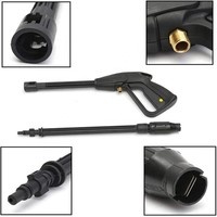 Kit de pistolet à mousse pour lavage de voiture électrique avec lance à mousse et tuyau pour nettoyeur haute pression pour le nettoyage des voitures