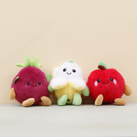 Groothandel Schattige Mini Fruit Pluche Hanger Sleutelhanger Zacht Speelgoed Banaan Pop Creatieve Pluchen Apple Mango Custom Knuffel Dier