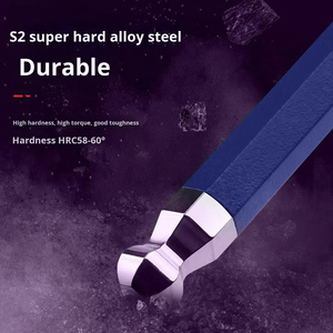 Jeu de clés hexagonales colorées à <span class=keywords><strong>six</strong></span> <span class=keywords><strong>pans</strong></span> avec embout sphérique, 9 pièces, fabriqué en Chine, emballage en pochette plastique - Product Image 5
