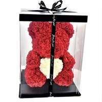 Vente en gros d'usine, boîte à fleurs en forme d'ours rose pour la Saint-Valentin, boîtes à gâteaux pour cadeaux