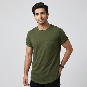 High Quality 100% Cotton Summer Custom Logo Print <b>T</b>-<b>shirt</b> Men's Blank Plain O Neck Men New <b>T</b> <b>Shirts</b> Front <b>Pocket</b> - Product Image 1