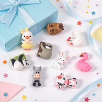 Perles focales 3D en silicone de qualité alimentaire, motifs animaux (Vache, Canard, Abeille, Lapin, Coq, Flamant rose, Âne) pour la fabrication de stylos et de porte-clés