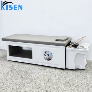 KISEN Thai High Quality Hydrotherapy Water Circulation Portable Shampoo Basin Head Care Massage Salon Furniture Shampoo <b>Bed</b> - Product Image 1