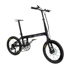 अल्ट्रा-लाइट 20 इंच 7-स्पीड सिटी कम्यूटर साइकिल कार्बन फाइबर फोल्डिंग बाइक लाइट शार्क टेक्नोलॉजी डिस्क ब्रेक 100 किलोग्राम भार - Product Image 1