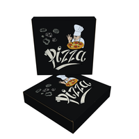 Fabricant, vente en gros, boîte à pizza en papier noir personnalisée, prix bas, écologique, boîte à pizza en carton ondulé de 8, 10, 12 pouces avec logo