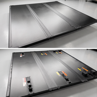 Couvercle de benne rigide pliable en trois parties en alliage d'aluminium, étanche et verrouillable, pour camionnette F150 2015-2025 à benne de 5,5 pieds, sans perçage