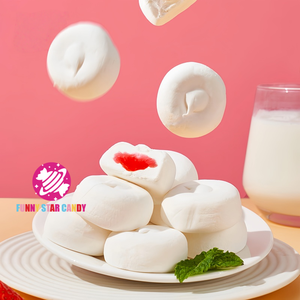 <span class=keywords><strong>Precio</strong></span> barato algodón de azúcar al por mayor cartón personalizado Bonbon Chamallow fruta dulce mermelada rellena inflable suave malvavisco - Product Image 6