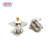 UHF SO239 femelle Jack bride 4 trous bride rf connecteur UHF femelle Type de soudure SO239 Jack bride 4 trous connecteur