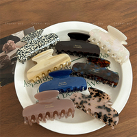 Grandes pinces à cheveux en acétate, 8 couleurs, barrettes, imprimé écaille de tortue, style français, pour femmes aux cheveux épais