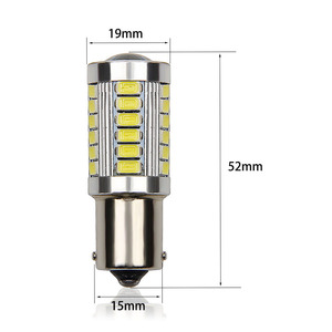 Lampadina LED per Auto S25 1157 BAY15D <span class=keywords><strong>P21</strong></span>/<span class=keywords><strong>5W</strong></span> 1156 BA15S BAU15S P21W PY21W 5730/5630 33SMD, Luce di Retromarcia <span class=keywords><strong>12V</strong></span> <span class=keywords><strong>5W</strong></span> - Product Image 2