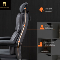 Chaise de jeu en cuir confortable de haute qualité, directement de l'usine, rotation à 360°, esthétique ergonomique, dossier haut, chaise de bureau