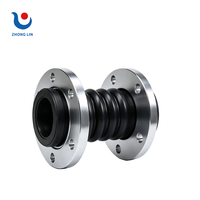 Bille à double sphère en acier inoxydable forgé zingué, haute pression, avec bride d'expansion en caoutchouc EPDM