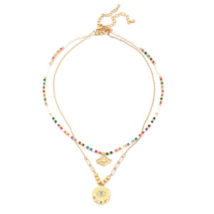 Gioielli alla Moda Trendy Y2K Collana con Ciondoli di Perline Placcata in Oro 18K in Ottone per Donne Anniversario - Product Image 5