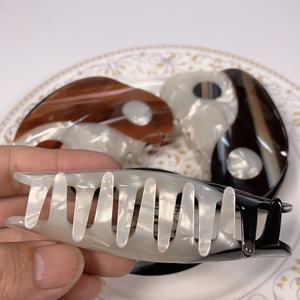 Nouveau potins demi-rond acide acétique épingle à cheveux Tai Chi Bagua éléments Totem épissage cheveux griffe grande pince - Product Image 6