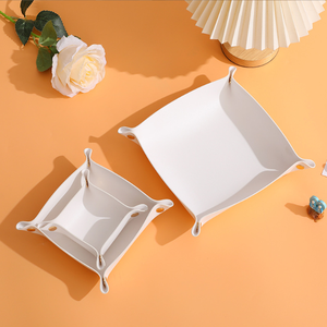 Bandeja organizadora de escritorio de cuero, muy vendida, para joyas, cosméticos, llaves con logotipo personalizado y artículos diversos. - Product Image 2